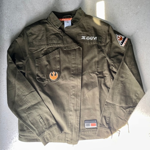 Star Wars Other - Disney Star Wars Galaxy’s Edge Resistance Logo Jacket Black Spire Outpost M NEW